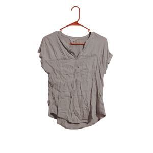 Lucky Brand Women's‎ Knit Popover Top Lightweight Short Sleeve Soft Size Small